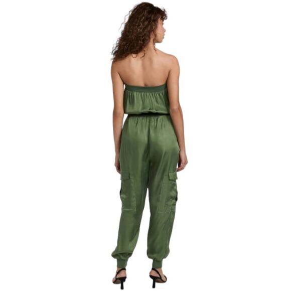 Cinq a Sept Jumpsuit in Olive Green I Size XL - Picture 7 of 8
